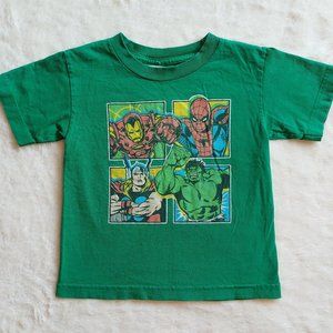 Avengers Kids Green Graphic Tee